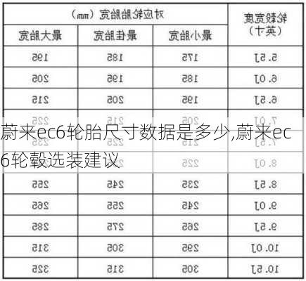 蔚来ec6轮胎尺寸数据是多少,蔚来ec6轮毂选装建议