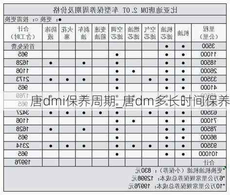 唐dmi保养周期_唐dm多长时间保养