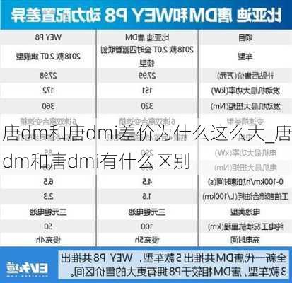 唐dm和唐dmi差价为什么这么大_唐dm和唐dmi有什么区别