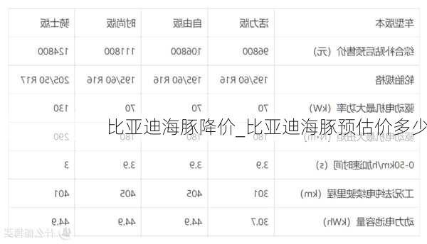 比亚迪海豚降价_比亚迪海豚预估价多少