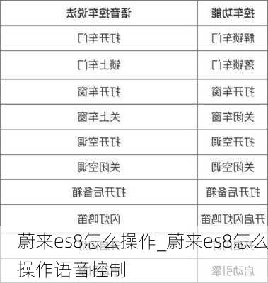 蔚来es8怎么操作_蔚来es8怎么操作语音控制