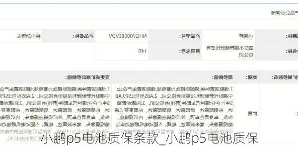 小鹏p5电池质保条款_小鹏p5电池质保