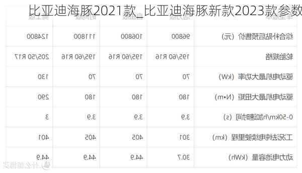 比亚迪海豚2021款_比亚迪海豚新款2023款参数