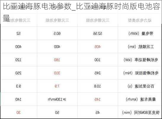 比亚迪海豚电池参数_比亚迪海豚时尚版电池容量