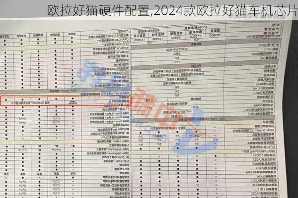 欧拉好猫硬件配置,2024款欧拉好猫车机芯片