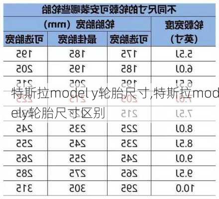 特斯拉model y轮胎尺寸,特斯拉modely轮胎尺寸区别