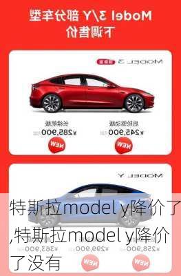 特斯拉model y降价了,特斯拉model y降价了没有