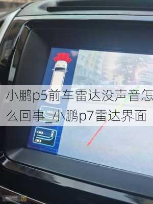 小鹏p5前车雷达没声音怎么回事_小鹏p7雷达界面