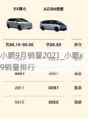 小鹏9月销量2021_小鹏x9销量排行