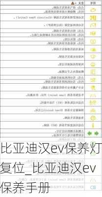 比亚迪汉ev保养灯复位_比亚迪汉ev保养手册