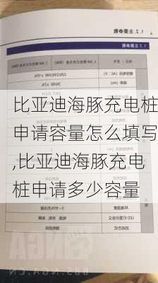 比亚迪海豚充电桩申请容量怎么填写,比亚迪海豚充电桩申请多少容量