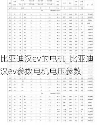 比亚迪汉ev的电机_比亚迪汉ev参数电机电压参数