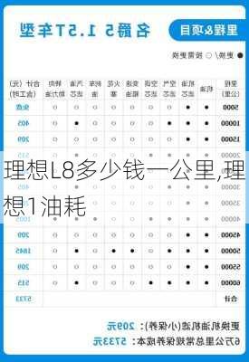 理想L8多少钱一公里,理想1油耗