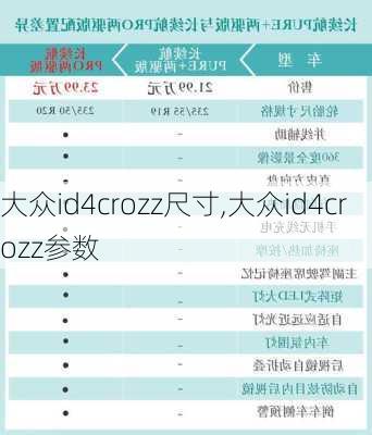 大众id4crozz尺寸,大众id4crozz参数