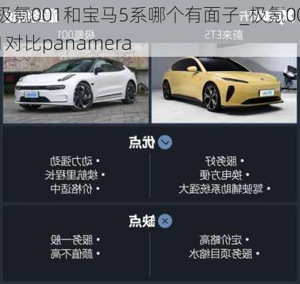 极氪001和宝马5系哪个有面子_极氪001对比panamera