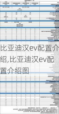 比亚迪汉ev配置介绍,比亚迪汉ev配置介绍图