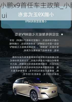 小鹏x9首任车主政策_小鹏 ui