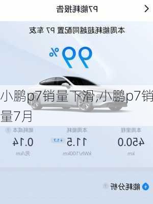 小鹏p7销量下滑,小鹏p7销量7月