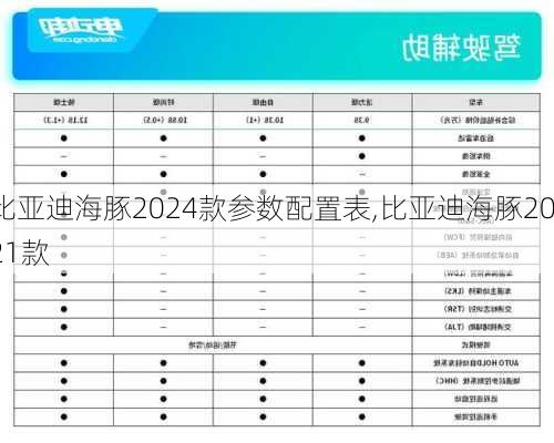 比亚迪海豚2024款参数配置表,比亚迪海豚2021款