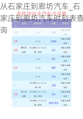 从石家庄到廊坊汽车_石家庄到廊坊汽车时刻表查询