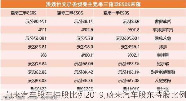 蔚来汽车股东持股比例2019,蔚来汽车股东持股比例