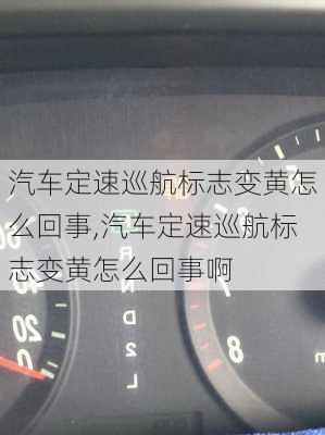 汽车定速巡航标志变黄怎么回事,汽车定速巡航标志变黄怎么回事啊