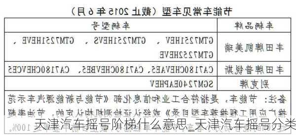 天津汽车摇号阶梯什么意思_天津汽车摇号分类