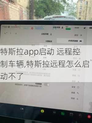 特斯拉app启动 远程控制车辆,特斯拉远程怎么启动不了