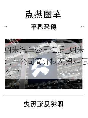 蔚来汽车公司性质_蔚来汽车公司简介概况资料怎么写