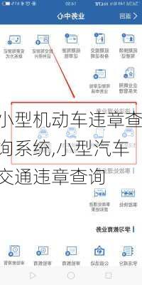 小型机动车违章查询系统,小型汽车交通违章查询