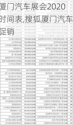 厦门汽车展会2020时间表,搜狐厦门汽车促销