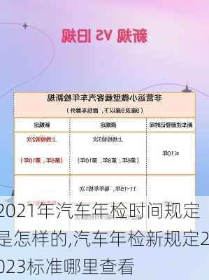 2021年汽车年检时间规定是怎样的,汽车年检新规定2023标准哪里查看