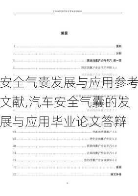 安全气囊发展与应用参考文献,汽车安全气囊的发展与应用毕业论文答辩