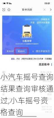 小汽车摇号查询结果查询审核通过,小车摇号资格查询