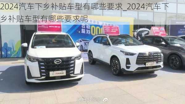 2024汽车下乡补贴车型有哪些要求_2024汽车下乡补贴车型有哪些要求呢