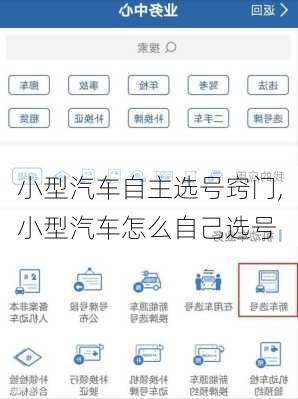 小型汽车自主选号窍门,小型汽车怎么自己选号