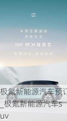 极氪新能源汽车预订_极氪新能源汽车suv