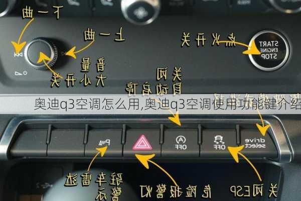 奥迪q3空调怎么用,奥迪q3空调使用功能键介绍