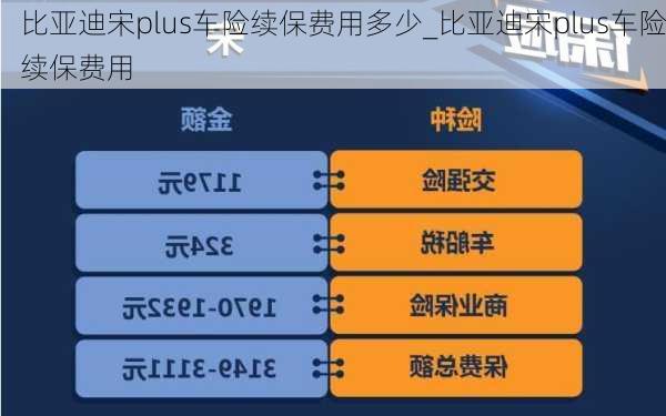 比亚迪宋plus车险续保费用多少_比亚迪宋plus车险续保费用