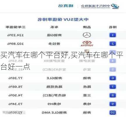 买汽车在哪个平台好,买汽车在哪个平台好一点