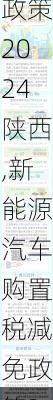 新能源汽车购置税减免政策2024陕西,新能源汽车购置税减免政策2024陕西最新消息