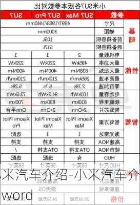 小米汽车介绍-小米汽车介绍word