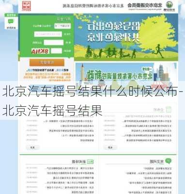 北京汽车摇号结果什么时候公布-北京汽车摇号结果