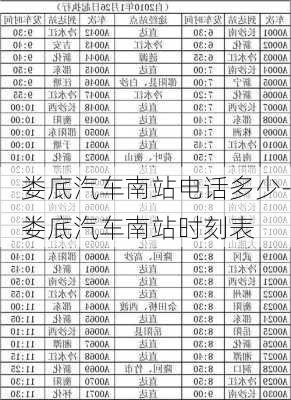 娄底汽车南站电话多少-娄底汽车南站时刻表