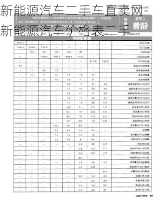 新能源汽车二手车直卖网-新能源汽车价格表二手