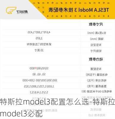 特斯拉model3配置怎么选-特斯拉model3必配