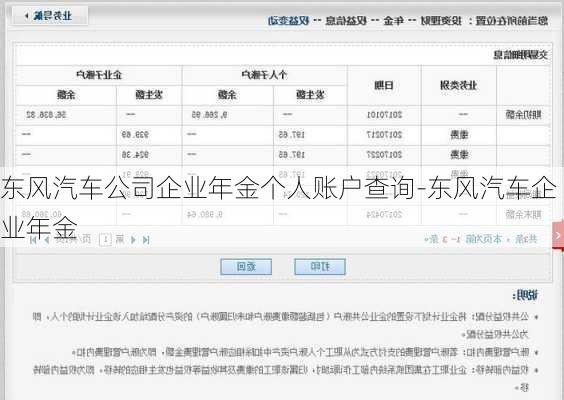 东风汽车公司企业年金个人账户查询-东风汽车企业年金