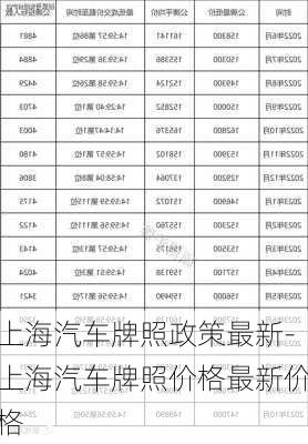 上海汽车牌照政策最新-上海汽车牌照价格最新价格