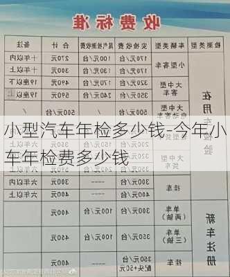 小型汽车年检多少钱-今年小车年检费多少钱