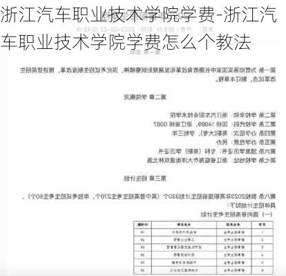 浙江汽车职业技术学院学费-浙江汽车职业技术学院学费怎么个教法